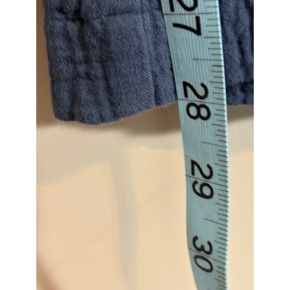 Pact Women's Blue Gauze Wide Leg Palazzo Pants Drawstring Waist Size L - Picture 9 of 13